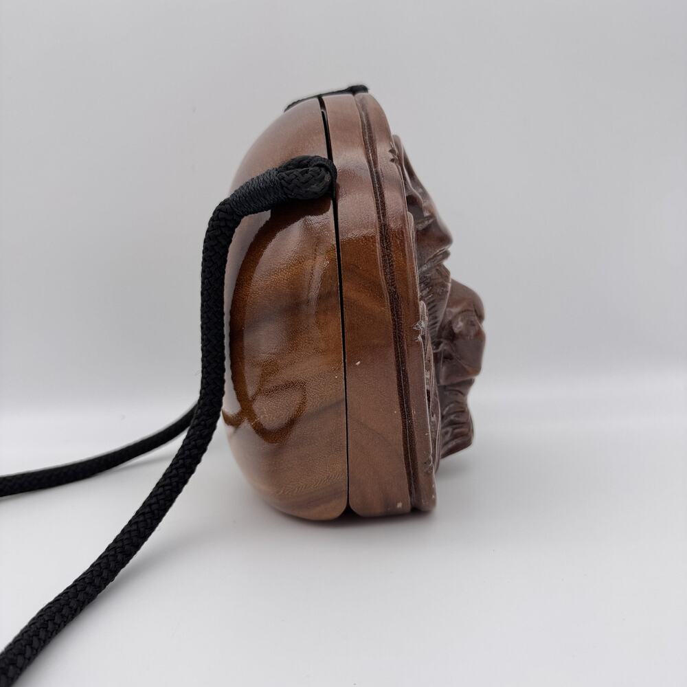 Timmy Woods Lion Crossbody Bag Carved Wood Beverly Hills Limited Edition Art - Picture 8 of 16